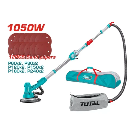Шлифовальная машина для гипсокартона (удлинитель 1,9 м) 215 мм 1050 Вт TDWS105016