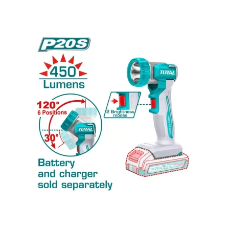 Литий-ионная рабочая лампа 20 В