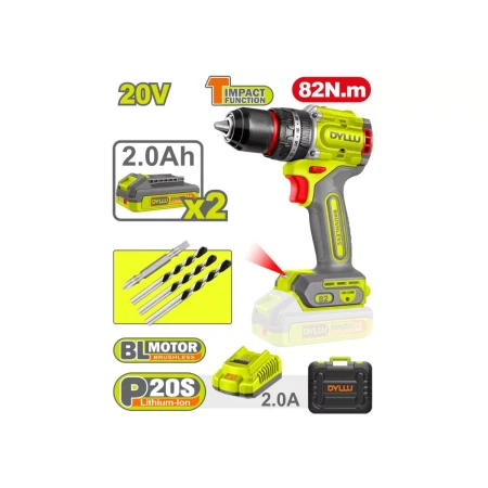 Компактная аккумуляторная ударная дрель  DYLLU DTCDP8285