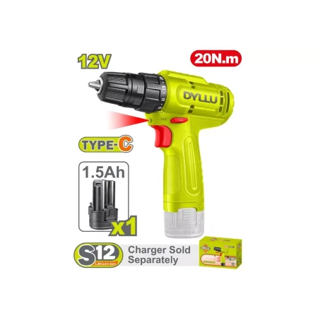 Аккумуляторная дрель DYLLU DTCDS518 12В 20 Нм