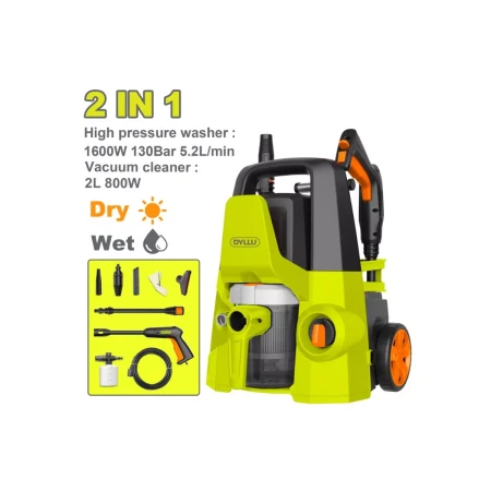 Բարձր ճնշման լվացող սարք և փոշեկուլ 2-ը 1-ում 800Վտ/1600Վտ DYLLU DTHP4A16