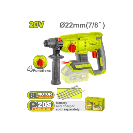 Հարվածային մուրճ մարտկոցային 20Վ 2.0Ջ DYLLU DTLM15220