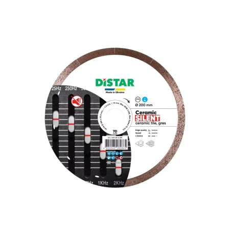 Алмазный диск для керамической плитки 200 мм Distar 1A1R 200x25,4 Ceramic Silent 10170516019