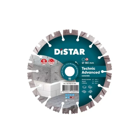 Алмазный диск 180 мм Distar Technic Advanced 14315347014