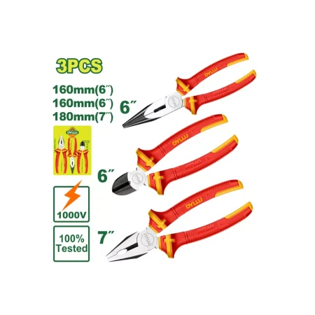Набор диэлектрических плоскогубцев 3 шт DTPS0633