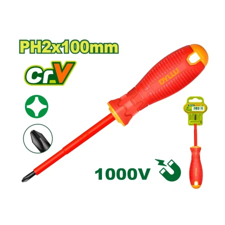 Диэлектрическая отвертка PH2x100 мм DTSD7224