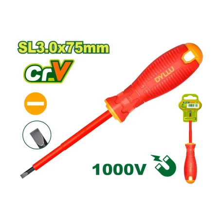 Диэлектрическая отвертка SL 3x75 мм DTSD7233