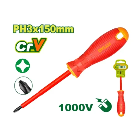 Диэлектрическая отвертка PH3x150 мм DTSD7236