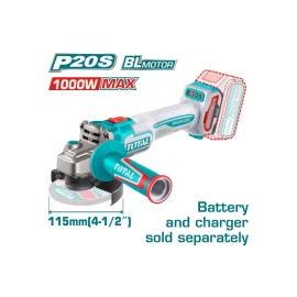 Угловая шлифовальная машина 20 В 1000 Вт