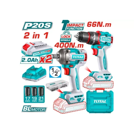 Беспроводной комплект из 2 инструментов 20 В