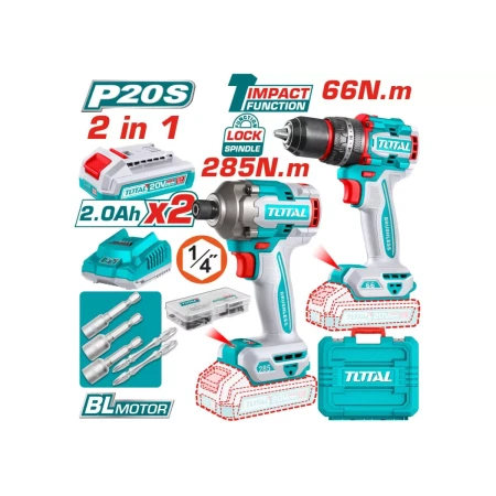 Беспроводной комбинированный комплект из 2 шт. 20 В