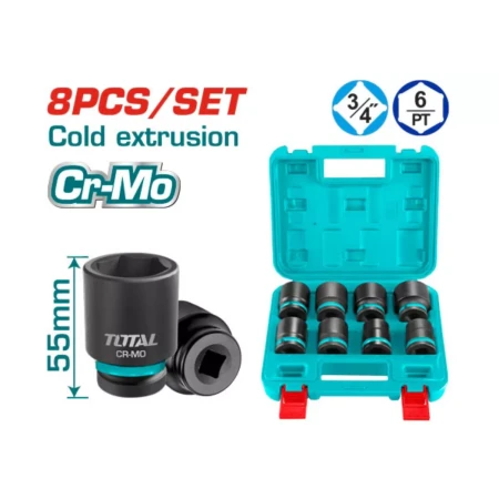 8 шт. 3/4"dr. набор ударных головок