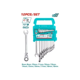 набор из 12 гибких гаечных ключей с трещоткой