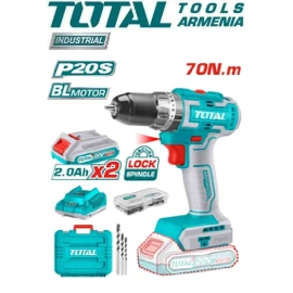 Аккумуляторная бесщеточная ударная дрель Тотал TIDLI20605