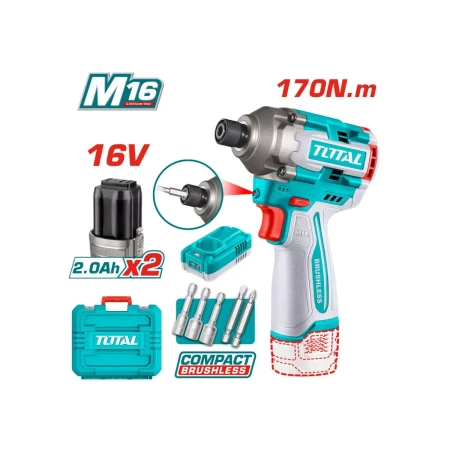 Аккумуляторный ударный винтоверт 16 В