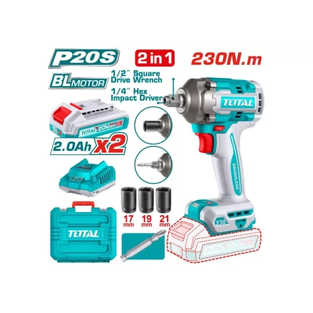 Аккумуляторный ударный гайковерт 20 В