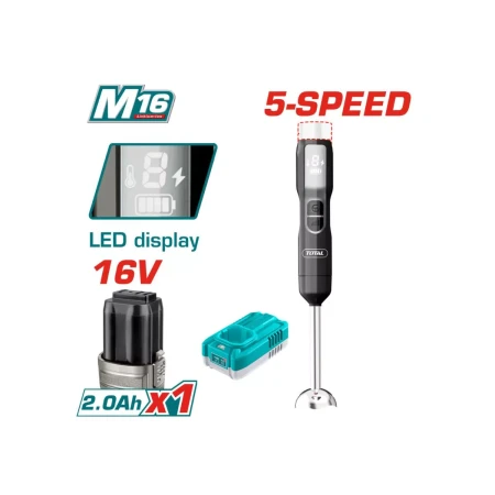 Беспроводной ручной блендер 100 Вт 16 В