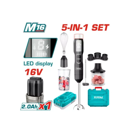 Беспроводной ручной блендер 100 Вт 16 В