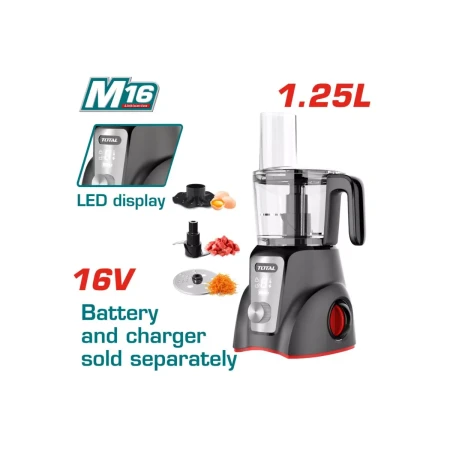 Беспроводной кухонный комбайн 250 Вт 16 В