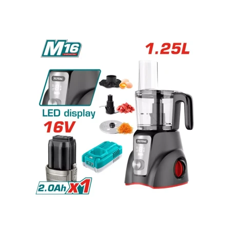 Беспроводной кухонный комбайн 250 Вт 16 В