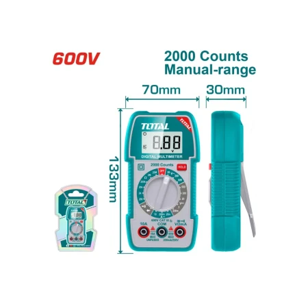 цифровой мультиметр 200 мв/2 в/20 в/200 в/600 в