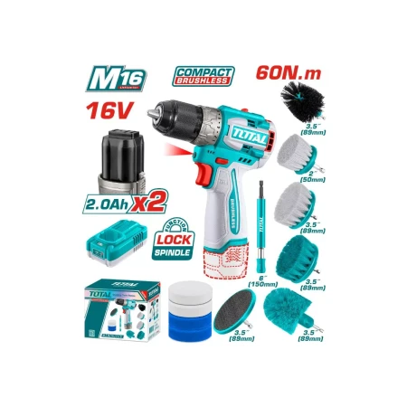 Беспроводная отвертка с набором щеток