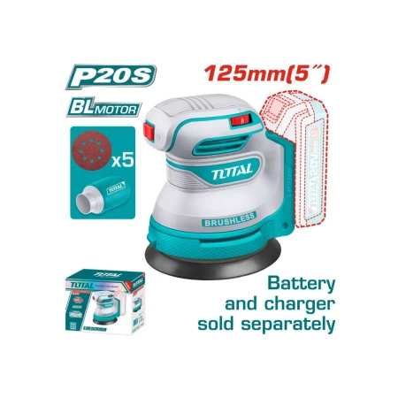 Беспроводная эксцентриковая шлифовальная машина 20 В