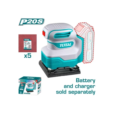 Орбитальная шлифовальная машина с аккумулятором 20 В