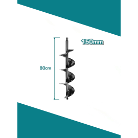 Насадка земляного бура 150мм Тотал TEA55221-2