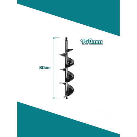 Насадка земляного бура 150мм Тотал TEA55221-2