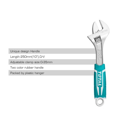 Разводной ключ 10" 250 мм Тотал THT101106