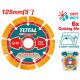 алмазный отрезной диск, сваренный лазером  total tac2171251 125 мм