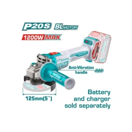 Аккумуляторная угловая шлифовальная машина TOTAL TAGLI212027