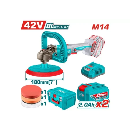 аккумуляторная полировальная машина total tapli42182