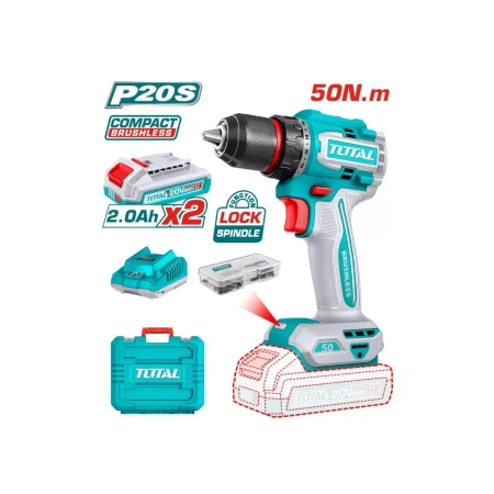 аккумуляторная ударная дрель total tdli205062