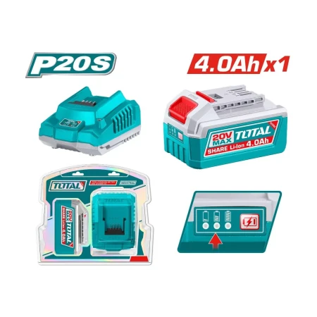 Набор аккумулятора Li-Ion и зарядного устройства Total TFBCPK1012