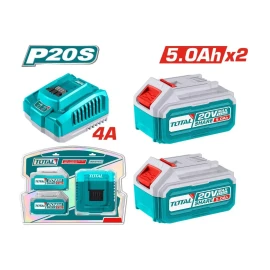 Набор из аккумулятора P20S Li-Ion и зарядного устройства Total TFBCPK2513
