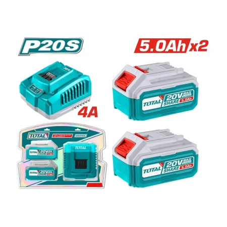 Набор из аккумулятора P20S Li-Ion и зарядного устройства Total TFBCPK2513