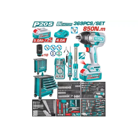 набор инструментов 369 шт. с ящиком  total thp total tcs83692