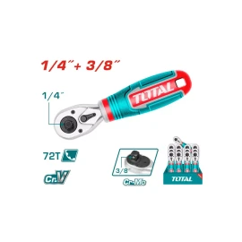 трещотка 1/4” 3/8” total tht1061438