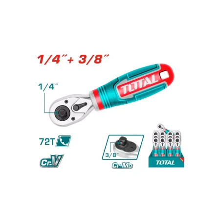 трещотка 1/4” 3/8” total tht1061438