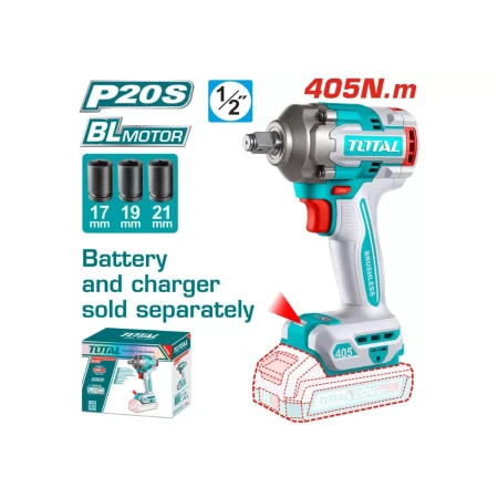 аккумуляторный ударный гайковерт total tiwli20451