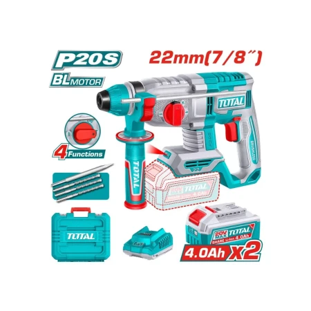 Перфоратор аккумуляторный  TOTAL TRHLI212282