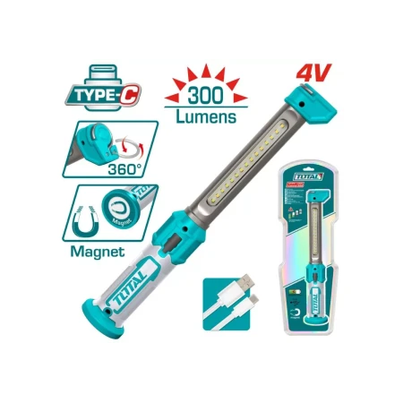 аккумуляторная рабочая лампа total twli043006